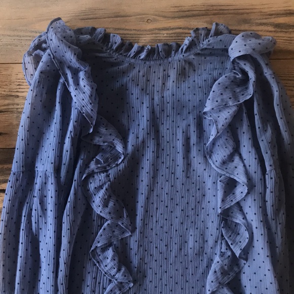 TOPSHOP polka-dot blouse, long sleeves, Size 2 - Picture 6 of 6